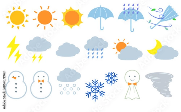 Obraz 天気手書風２