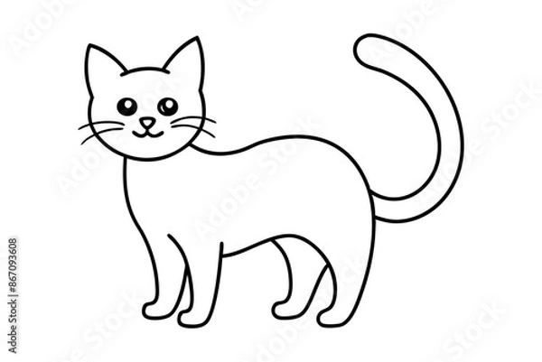 Fototapeta Halloween cat vector illustration, Halloween silhouette vector

