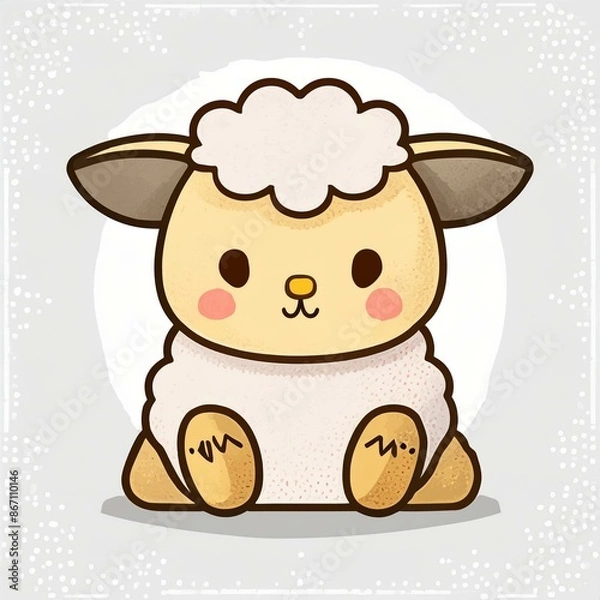 Obraz ヒツジ　イラスト　素材