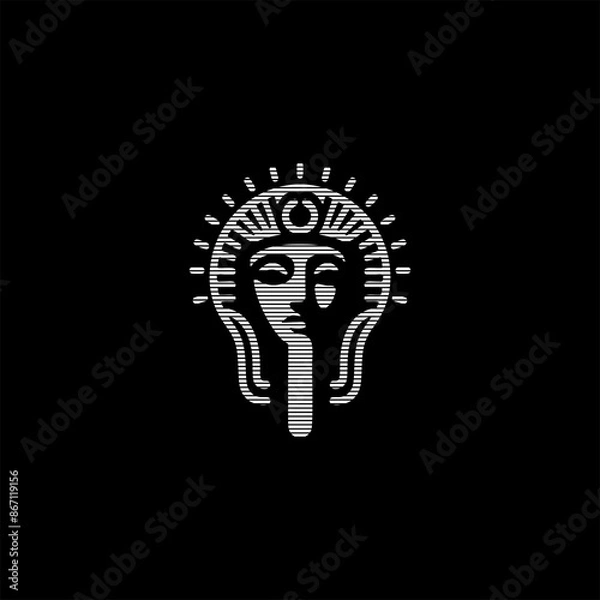 Fototapeta egyptian face logo