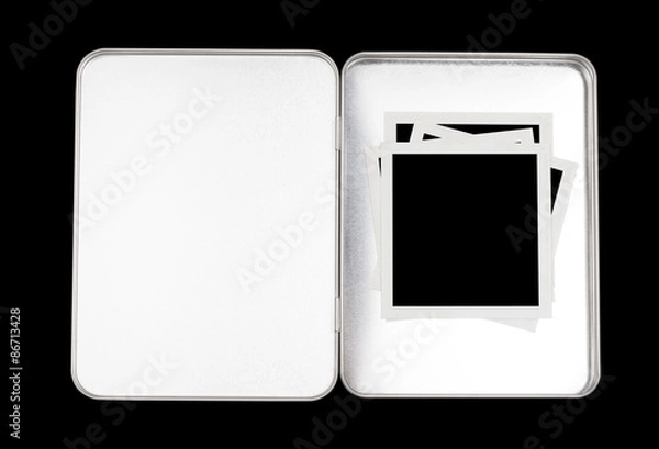 Obraz Silver box with photo frames