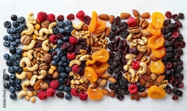 Fototapeta Mixed nuts and dried fruit trail mix