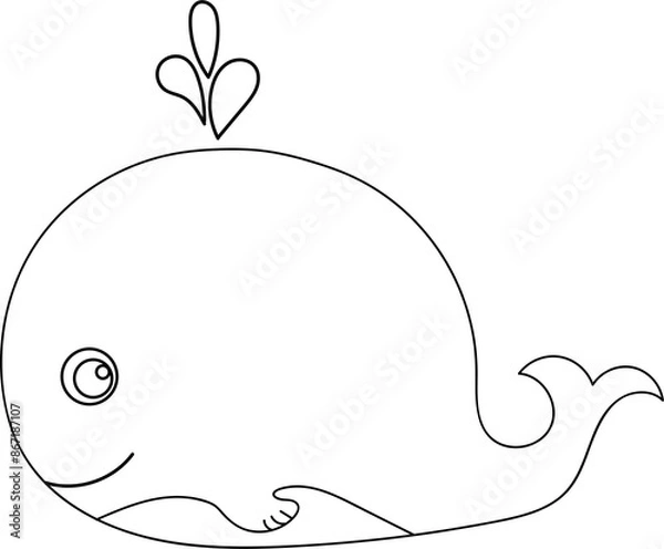 Obraz whale, under the sea creatures