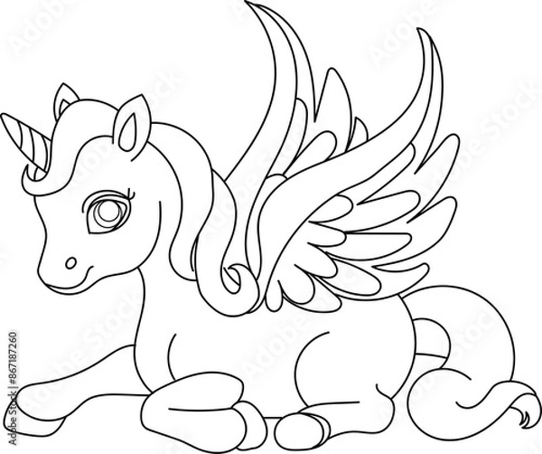 Obraz unicorn with wings