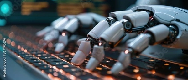 Fototapeta AI tool crafting detailed training manuals, AI training writer, AI and development
