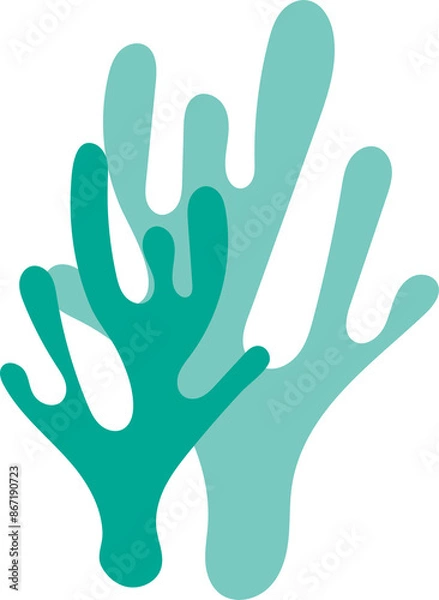 Obraz seaweed, under the sea creatures