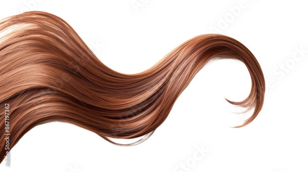 Obraz Flowing Brown Hair Strand in Artistic Composition