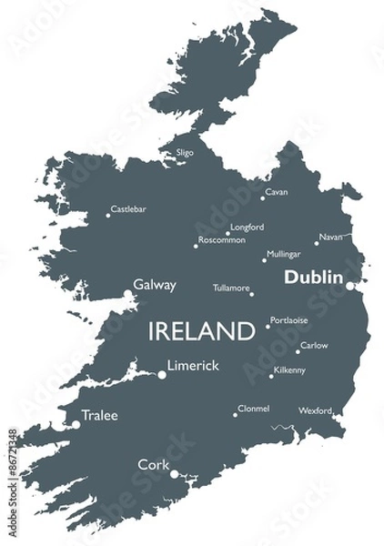 Fototapeta Ireland map