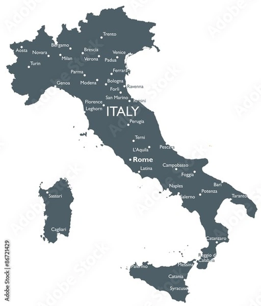 Fototapeta Italy map