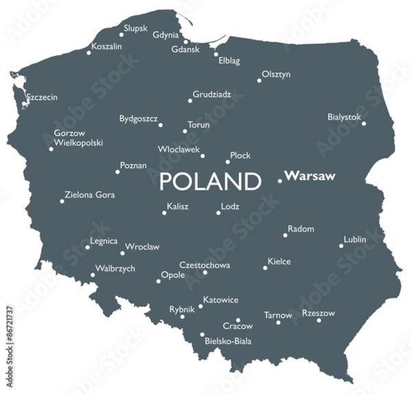 Fototapeta Poland map