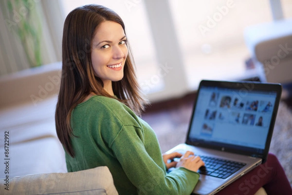 Fototapeta On a computer