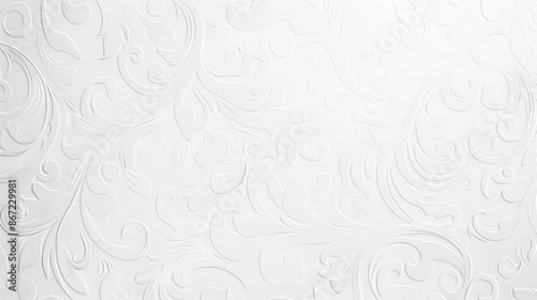 Obraz Embossed White Floral Pattern