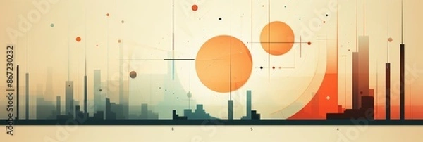 Fototapeta Geometric Shapes Material Structure Background - Generative AI