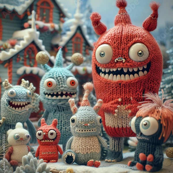 Obraz knitted_kawaii_family