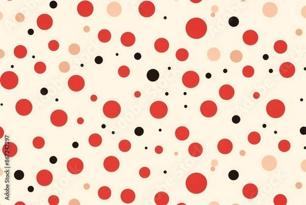 Obraz Polka Dots Material Structure Background - Generative AI
