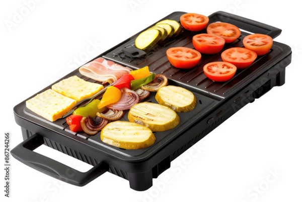 Obraz Raclette grill isolated on transparent background