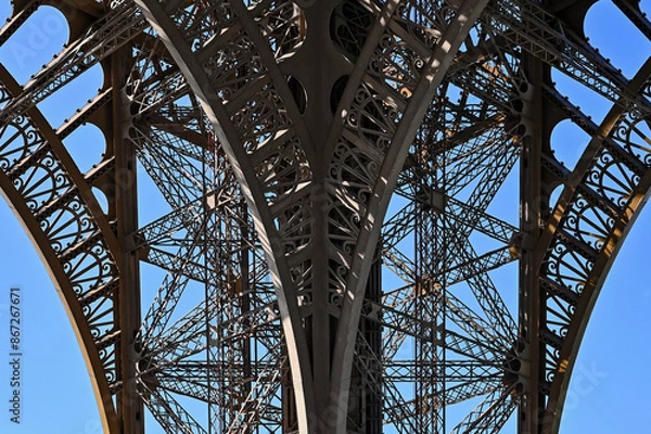 Fototapeta Paris Eiffel Tower iron structure
