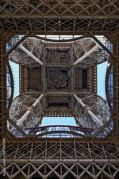 Fototapeta Paris Eiffel Tower iron structure