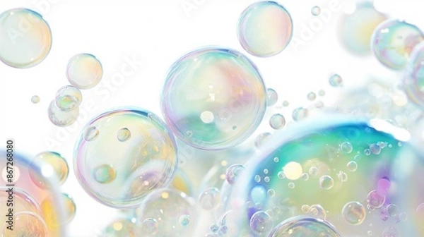 Fototapeta water drop bubbles close-up