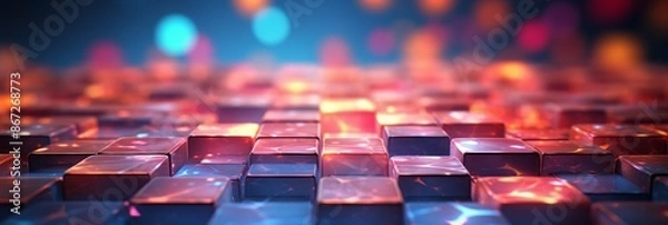 Obraz Tiles Material Structure Background - Generative AI