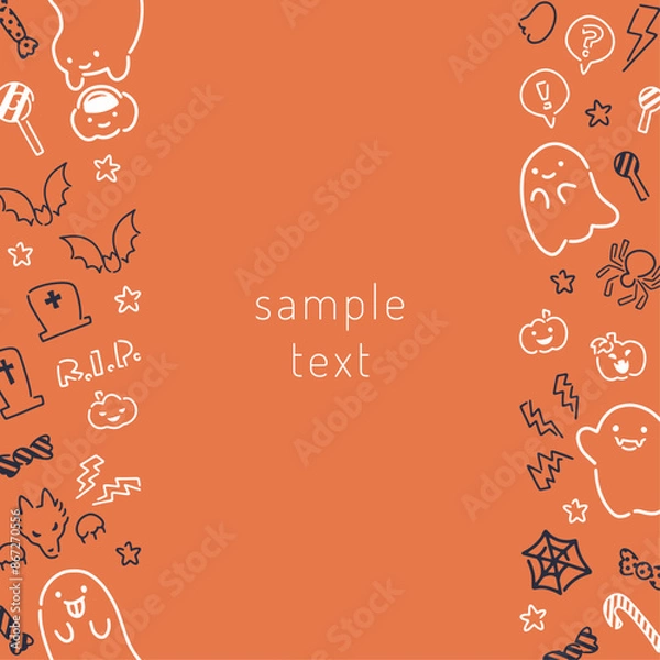 Fototapeta ハロウィンモチーフのフレーム素材