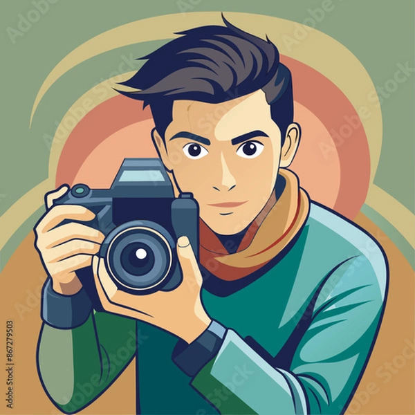 Obraz photographer vector illustration