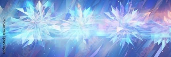 Obraz Snowflakes Material Structure Background - Generative AI