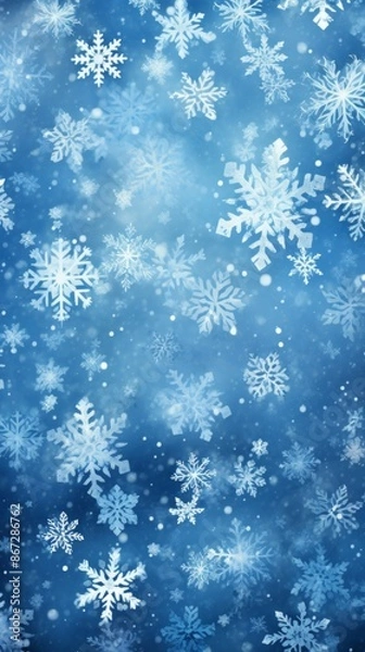 Obraz Snowflakes Material Structure Background - Generative AI