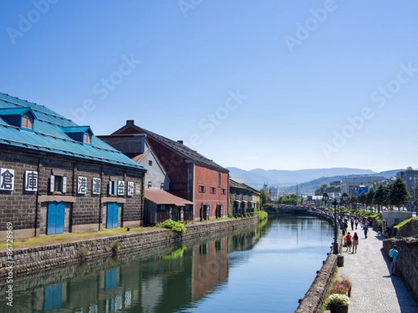 Obraz 晴天の小樽運河