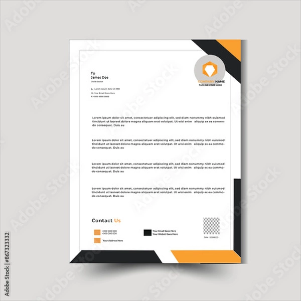 Fototapeta Web
Free vector wavy letterhead template Free PSD modern business and corporate letterhead template Vector business letterhead design template, letterhead in a4 
