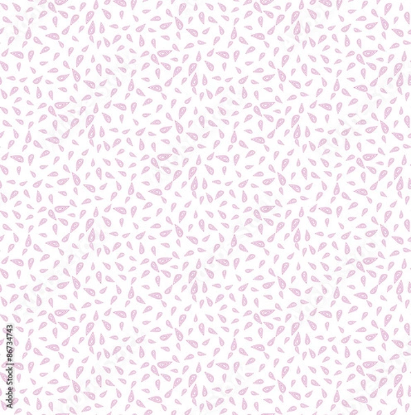Fototapeta Vector seamless background consisting of random drops scattered in different directions. Chaotic drops on a white background.
