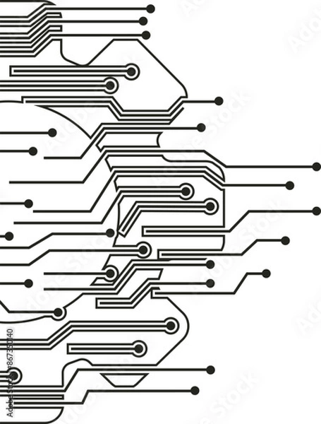Fototapeta Artificial intelligence, evolving rapidly, blends machine learning with human-like cognition, transforming industries and daily life with innovative automation.