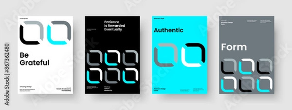 Fototapeta Creative Poster Layout. Isolated Banner Design. Geometric Background Template. Flyer. Brochure. Business Presentation. Report. Book Cover. Newsletter. Notebook. Advertising. Portfolio