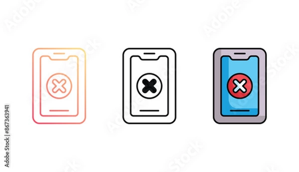 Fototapeta Smart Phone icon design with white background stock illustration