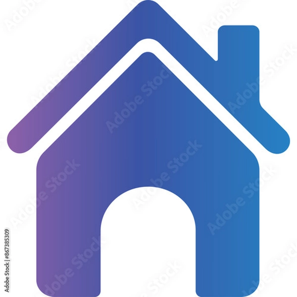 Obraz blue and purple gradient phone icon 