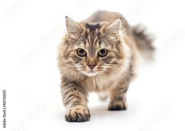 Obraz Cat Resting on a White Surface