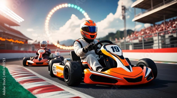 Fototapeta Karting course vitesse IA 17