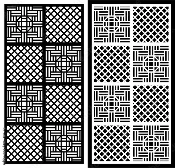Fototapeta vector laser cutting abstrak , seamles, pattern