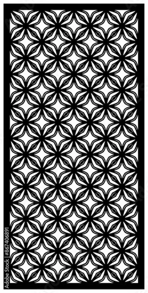 Fototapeta vector laser cutting abstrak , seamles, pattern