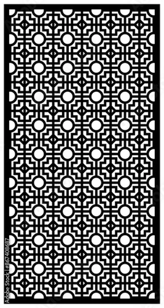 Fototapeta vector laser cutting abstrak , seamles, pattern