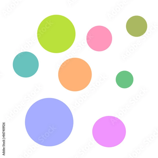 Fototapeta colorful round shape on a white background