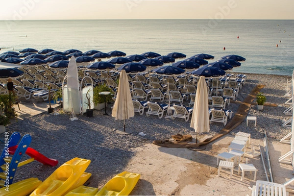 Obraz Beautiful view on the beach in Nice (France)