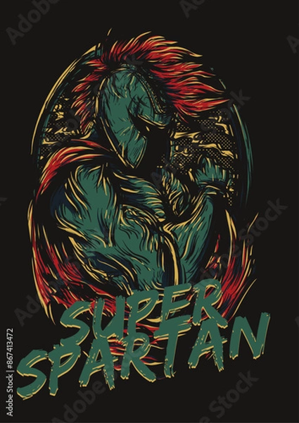 Fototapeta vector artwork super spartan