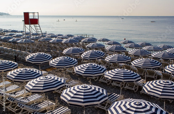 Obraz One of the beautiful beaches in Nice (France)