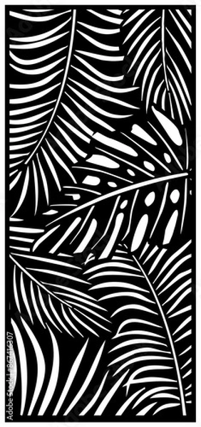 Fototapeta vector cutting laser pattern partition, motifs of laser