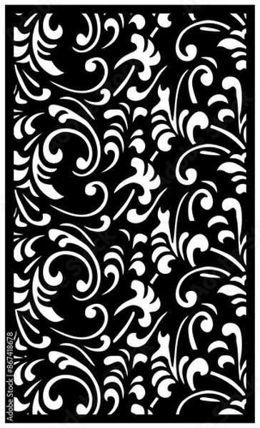 Fototapeta vector cutting laser pattern partition, motifs of laser