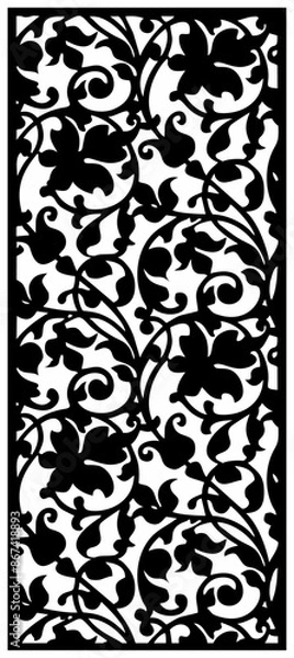 Fototapeta vector cutting laser pattern partition, motifs of laser