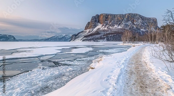 Obraz river in the mountains