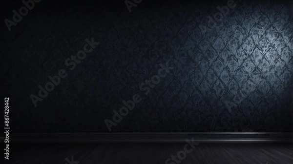 Obraz dark room interior with wall