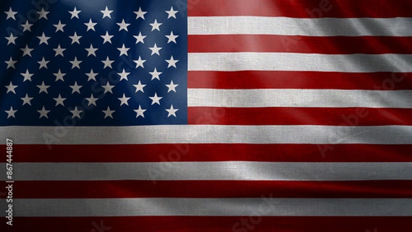 Obraz USA waving flag 3d illustration